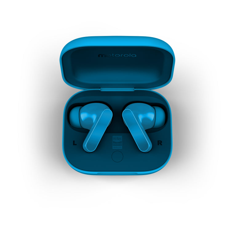 Auriculares intraauriculares Motorola Moto Buds Bass True Wireless Stereo (TWS) para chamadas/música, Bluetooth, azul