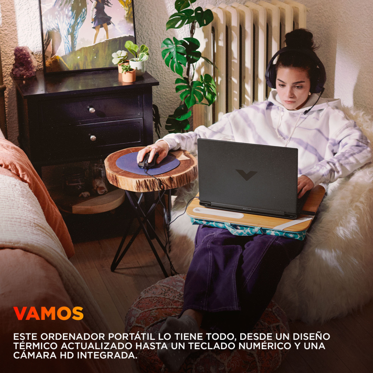 HP Victus Gaming 15-fa2081ns Intel® Core™ i7 i7-14650HX Portátil 39.6 cm (15.6") Full HD 16 GB DDR5-SDRAM 512 GB SSD NVIDIA GeForce RTX 4050 Wi-Fi 6 (802.11ax) FreeDOS Negro - detalle