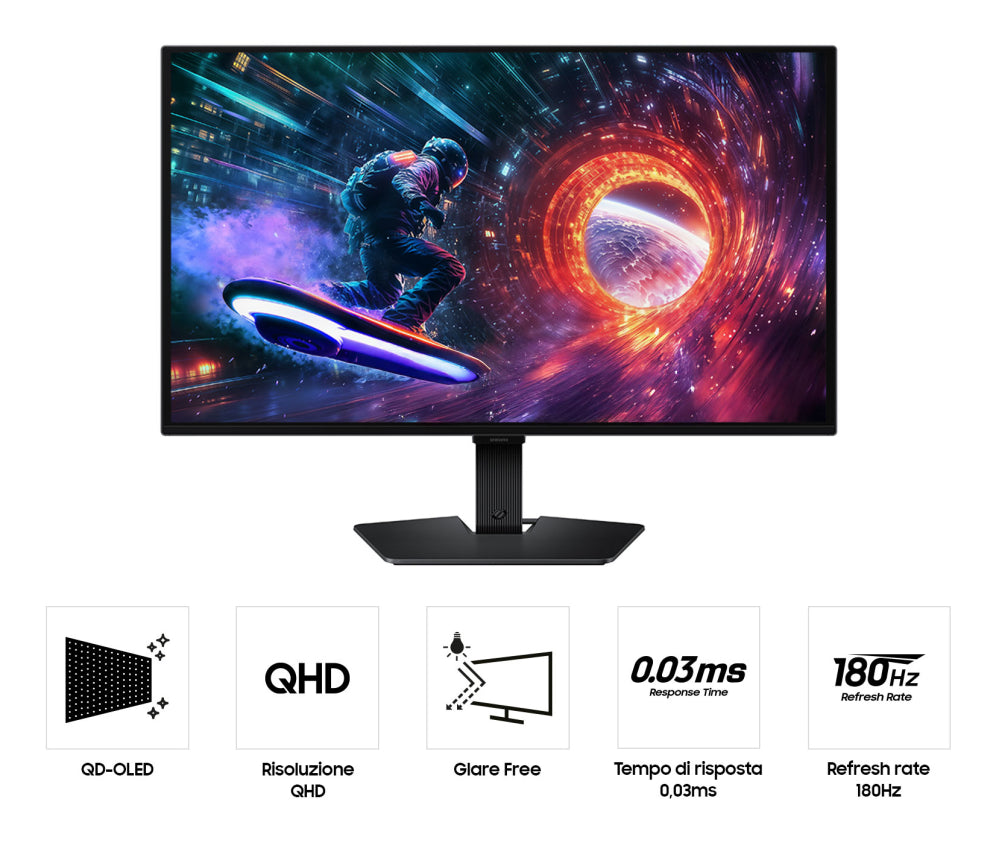 Monitor para PC Samsung G50F, 68,6 cm (27"), 2560 x 1440 píxeles, Quad HD, OLED, negro