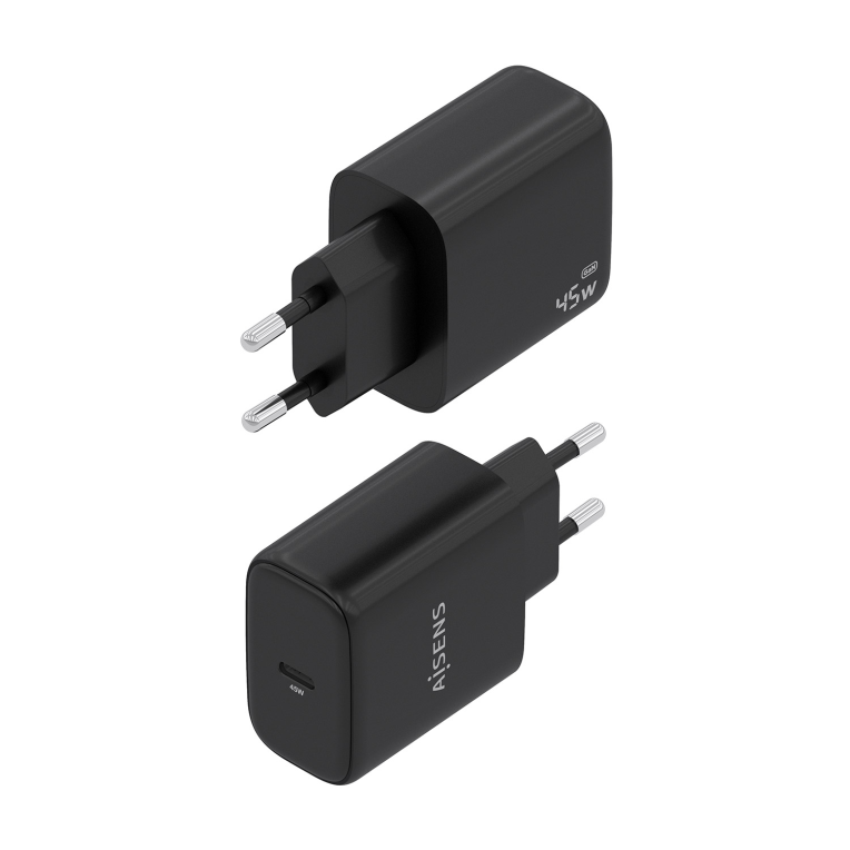 AISENS Cargador GaN 45W. 1xUSB-C PD3.0. Negro - detalle