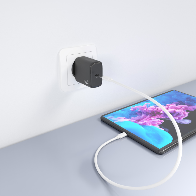 AISENS Cargador GaN 45W. 1xUSB-C PD3.0. Negro - detalle