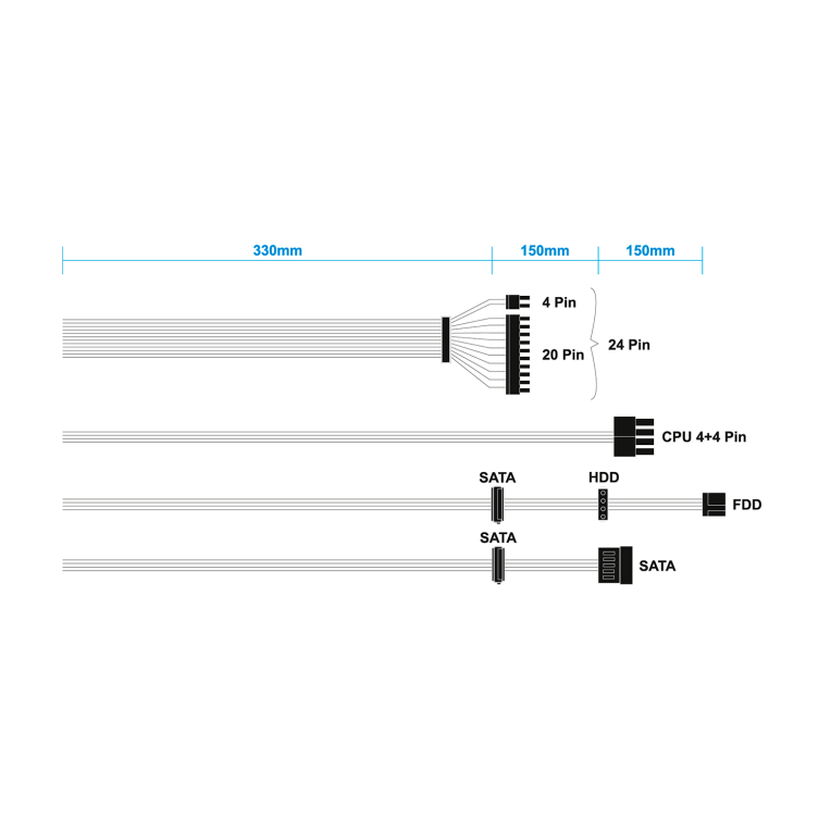AISENS Fuente Alimentacion TFX 500W OEM. Plata - detalle