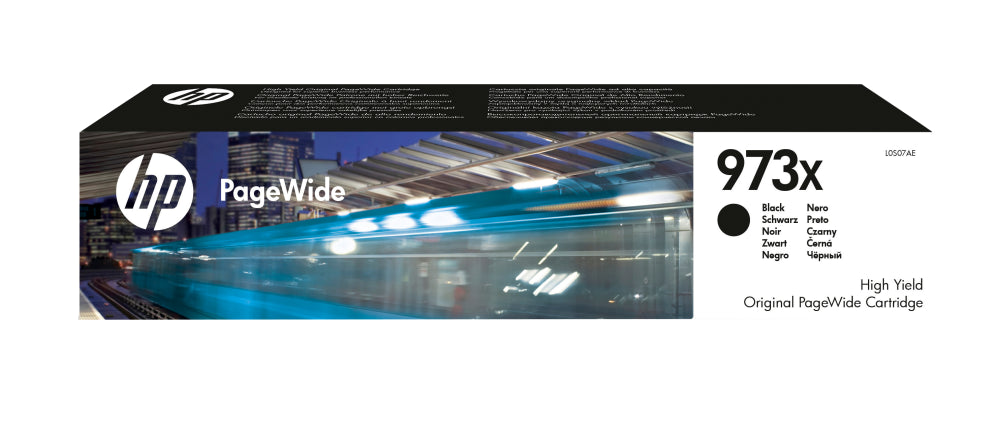 HP Cartucho negro original PageWide 973X de alto rendimiento