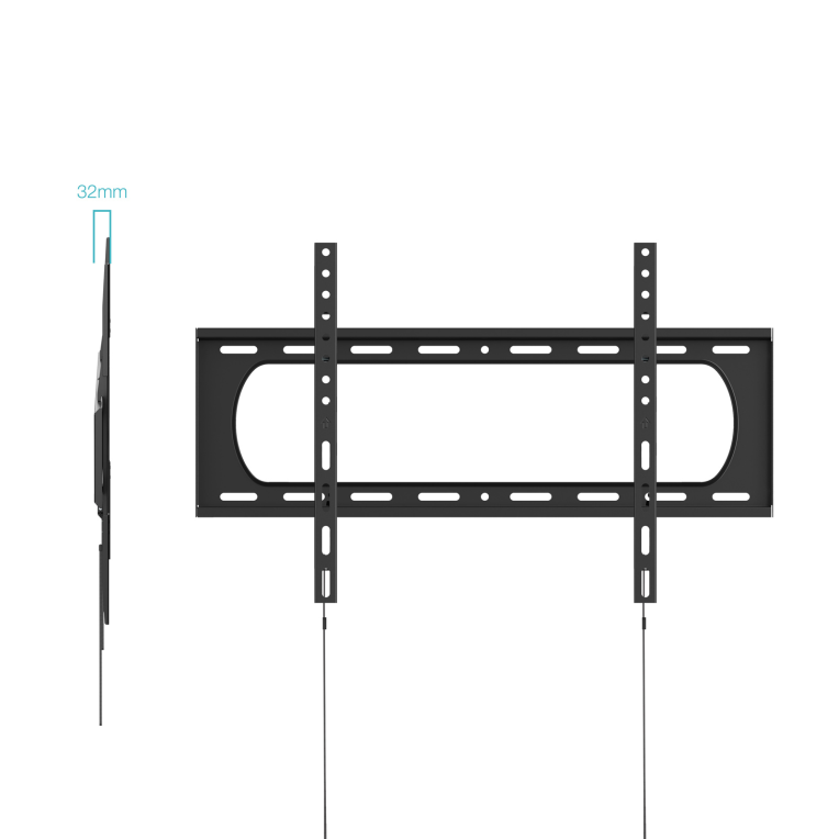 TooQ Soporte Fijo de Pared para Pantallas 37”-140”. Negro - detalle