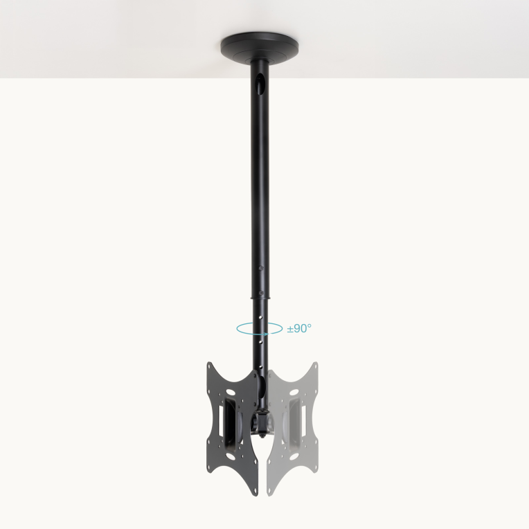 TooQ Soporte de Techo para pantallas 23”-42”. Negro - detalle