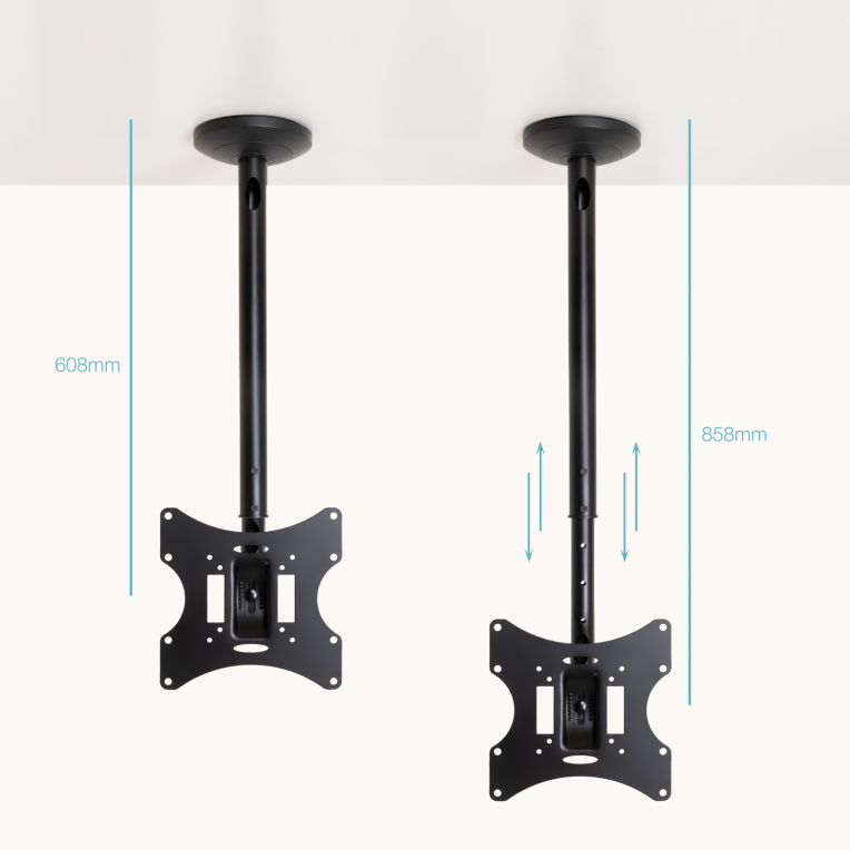 TooQ Soporte de Techo para pantallas 23”-42”. Negro - detalle