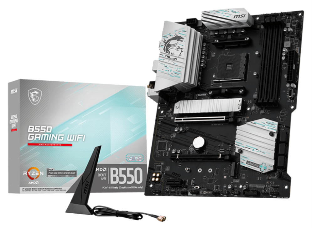 MSI B550 GAMING WIFI placa base AMD B550 Zócalo AM4 ATX - detalle
