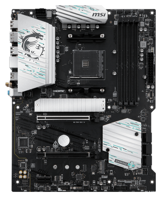 MSI B550 GAMING WIFI placa base AMD B550 Zócalo AM4 ATX - detalle