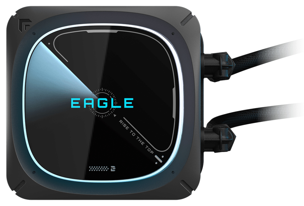 GIGABYTE EAGLE 360 Refrigeración Líquida para CPU - 3x120mm Ventiladores ARGB. pantalla LCD a color. DAISY-CHAIN. Compatible con Intel LGA 1851 y AMD AM5 - detalle
