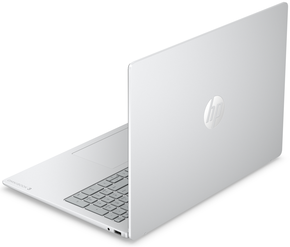 HP OmniBook 3 16-bu0079ns Intel Core 3 100U Portátil 40.6 cm (16") 2K 8 GB DDR5-SDRAM 512 GB SSD Wi-Fi 6 (802.11ax) Windows 11 Home Gris. Plata - detalle