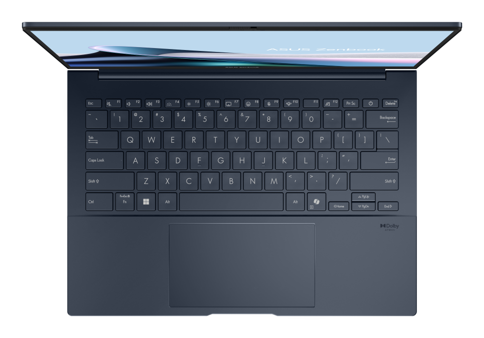 ASUS Zenbook 14 OLED UX3405CA-QD1312W - Ordenador Portátil 14" WUXGA (Intel Core Ultra 7 255H. 16GB RAM. 1TB SSD. Arc 140T. Windows 11 Home) Azul Ponder - Teclado QWERTY español - detalle