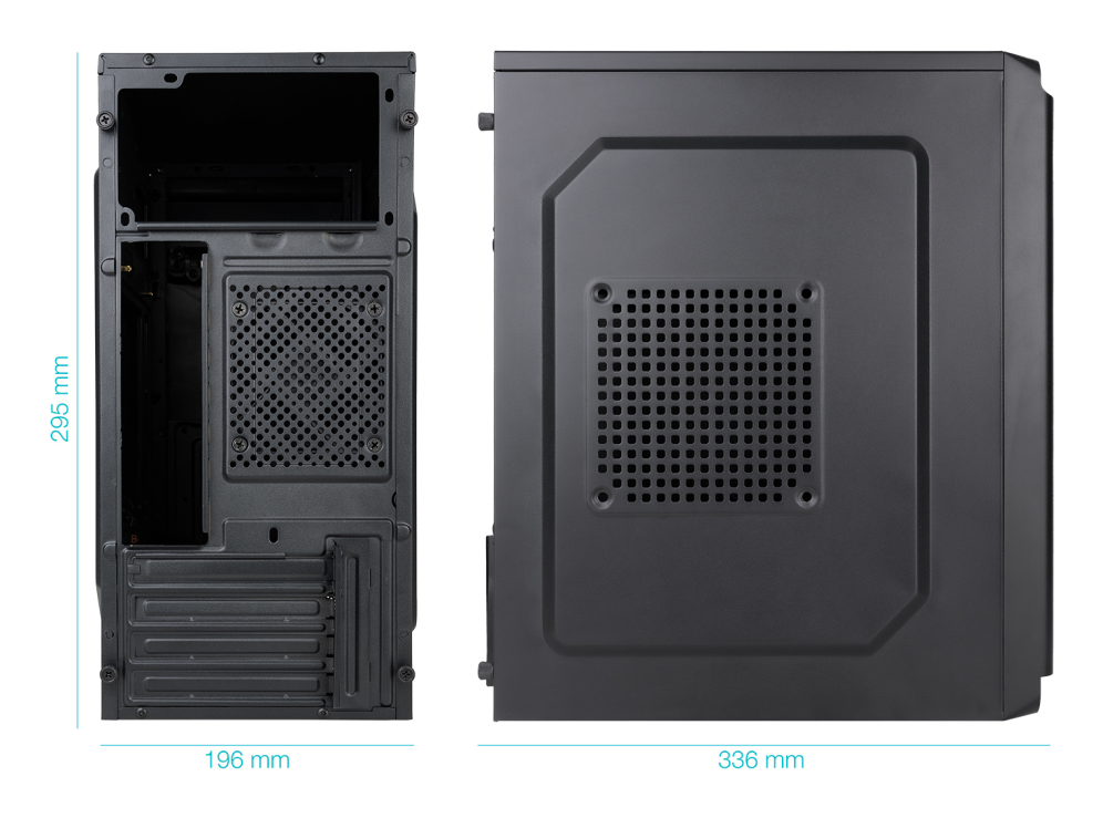 TooQ Caja Minitorre Micro-ATX “DODEKA ULTRA” Negra - detalle