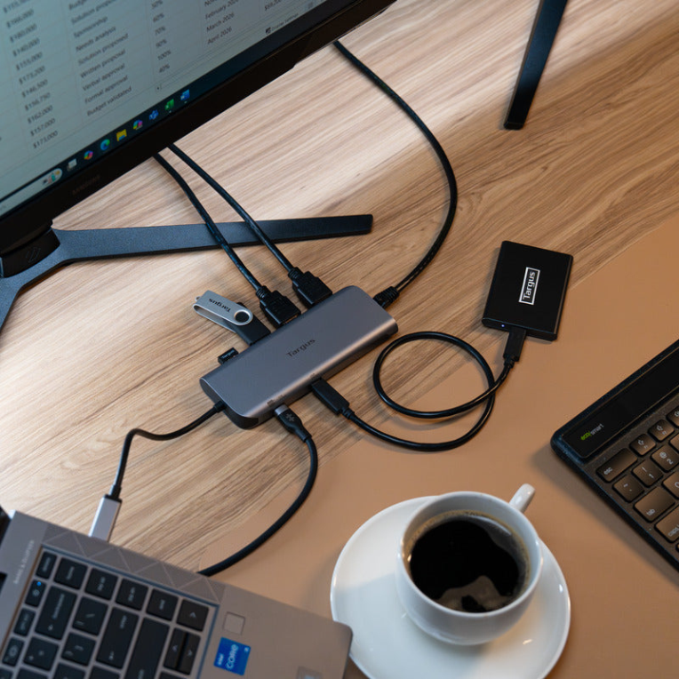 Targus DOCK427GL base para portátil y replicador de puertos Alámbrico USB 3.2 Gen 2 (3.1 Gen 2) Type-C Gris - detalle