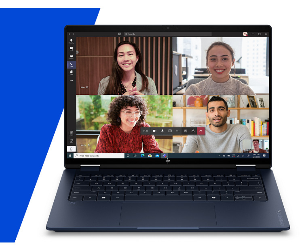HP OmniBook X Flip 2-in-1 Laptop Next Gen AI 14-kb0013ns Copilot+ PC Intel Core Ultra 9 386H 35.6 cm (14") Pantalla táctil 2K 32 GB LPDDR5x-SDRAM 1 TB SSD Wi-Fi 7 (802.11be) Windows 11 Home Azul - detalle