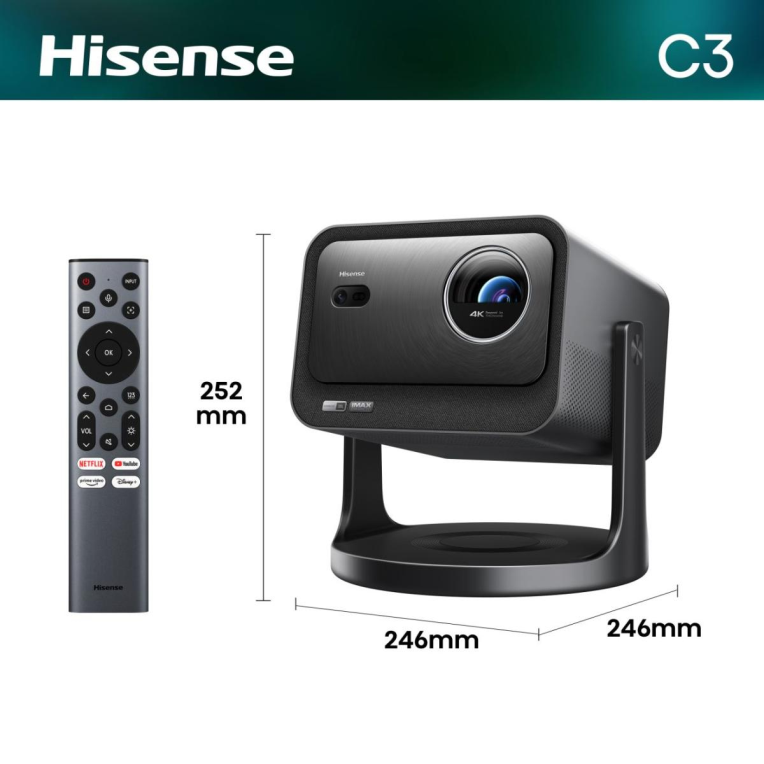 Hisense C3 DLP UHD 4K (3840x2160) 3D Metálico - detalle