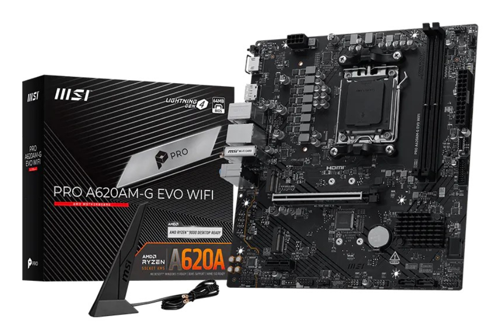 MSI Pro A620AM-G EVO WIFI AMD A620A Zócalo AM5 micro ATX - detalle