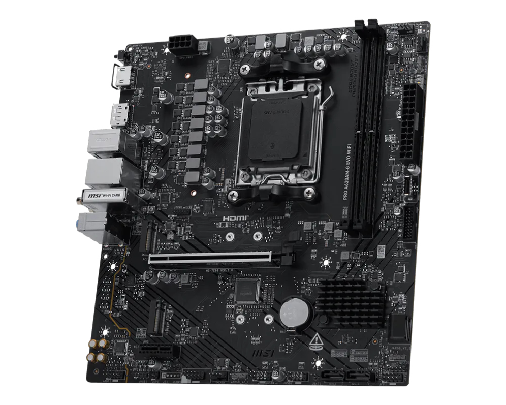 MSI Pro A620AM-G EVO WIFI AMD A620A Zócalo AM5 micro ATX - detalle