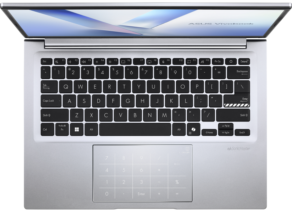 ASUS Vivobook 14 M1405NAQ-LY036W - Ordenador Portátil " WUXGA (AMD Ryzen 7 170. 16GB RAM. 512GB SSD. Radeon 680M. Windows 11 Home) Plata Fría - Teclado QWERTY español - detalle