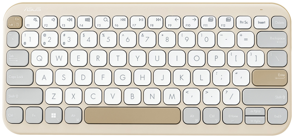 ASUS Marshmallow Keyboard KW100 teclado Hogar Bluetooth QWERTY Español Beige - detalle