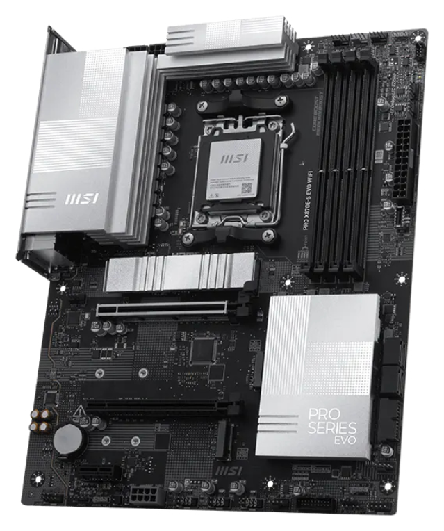 MSI PRO X870E-S EVO WIFI placa base AMD X870E Zócalo AM5 ATX - detalle