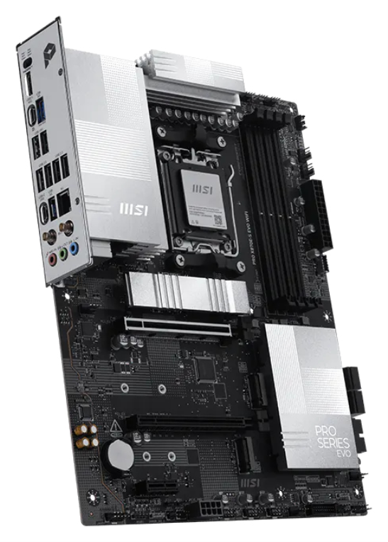 MSI PRO X870E-S EVO WIFI placa base AMD X870E Zócalo AM5 ATX - detalle