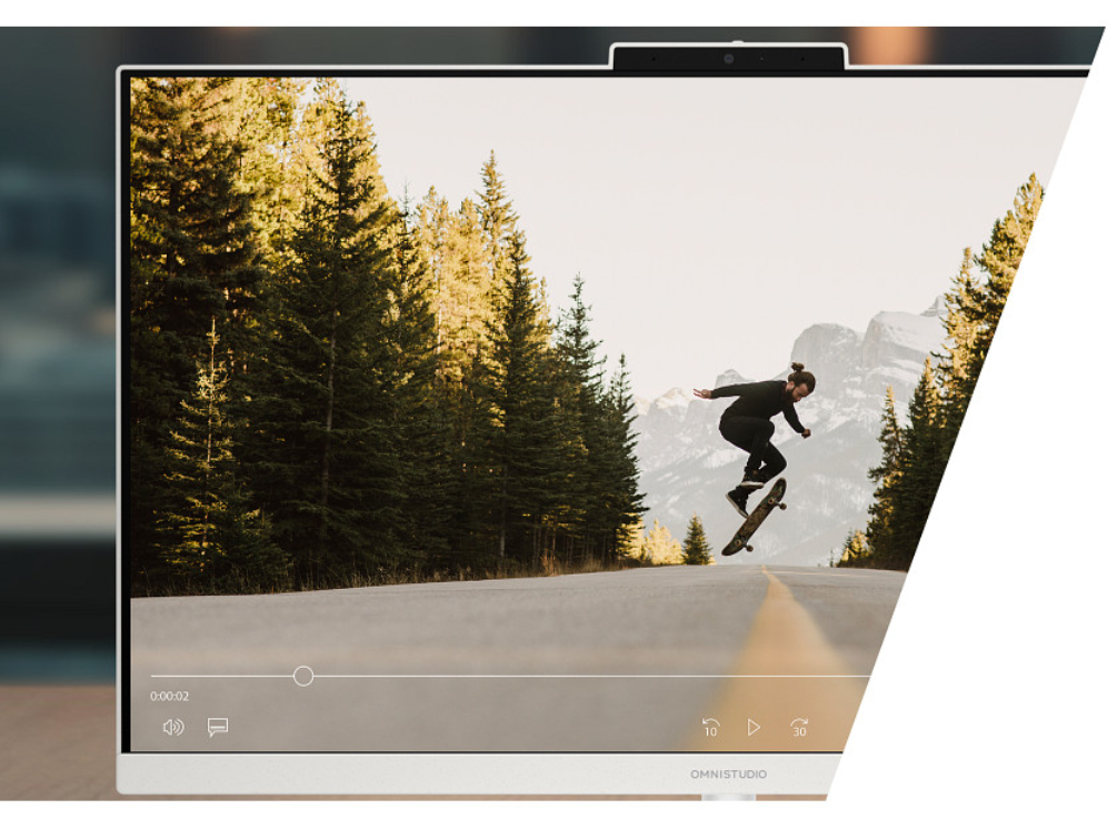 HP OmniStudio All-in-One Desktop 24-cu0043ns PC Intel Core 5 120U 60.5 cm (23.8") 1920 x 1080 Pixeles 16 GB DDR5-SDRAM 512 GB SSD Windows 11 Home Wi-Fi 6 (802.11ax) Blanco - detalle