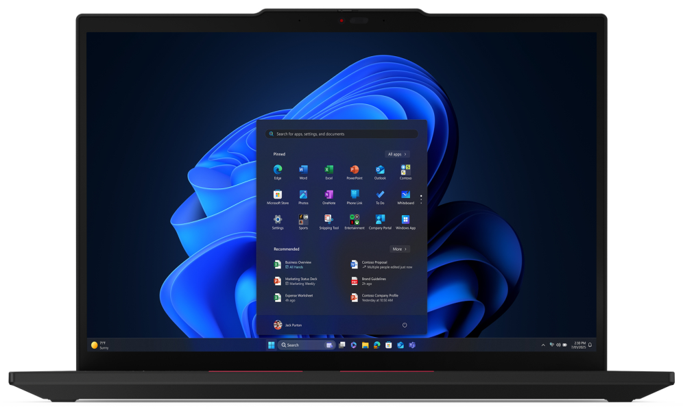 Lenovo ThinkPad T14 Gen 6 (Intel) Copilot+ PC Intel Core Ultra 7 258V Portátil 35.6 cm (14") WUXGA 32 GB LPDDR5x-SDRAM 1 TB SSD Wi-Fi 7 (802.11be) Windows 11 Pro Español Negro - detalle