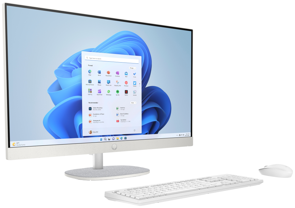 HP 27 inch All-in-One 27-cr0130ns PC Intel® Core™ i5 i5-1335U 68.6 cm (27") 1920 x 1080 Pixeles 8 GB DDR4-SDRAM 512 GB SSD FreeDOS Wi-Fi 6 (802.11ax) Blanco - detalle