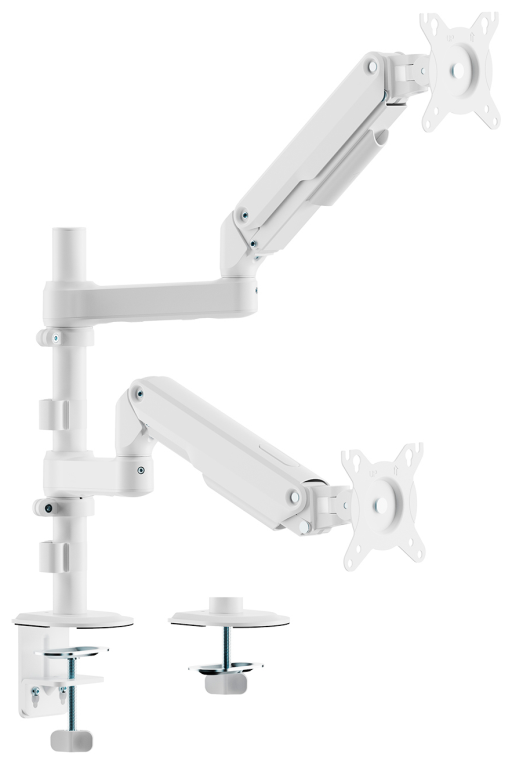 AISENS Soporte de Mesa Eco Contrapeso Giratorio e Inclinable para Monitor/TV 9kg (3 PIVOTES. 2 BRAZOS) de 17-32. Blanco - detalle