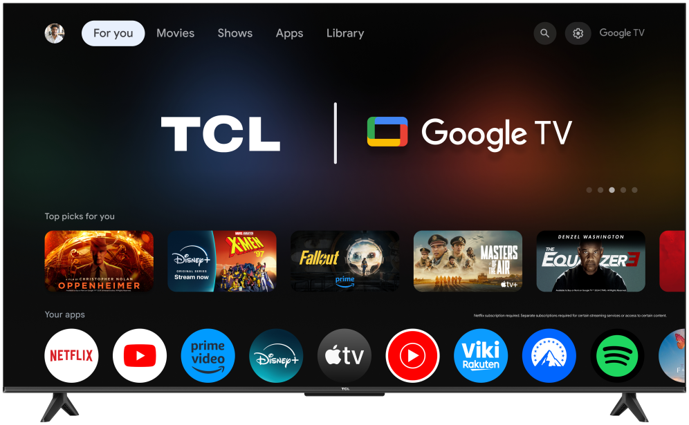 TCL P61 55P61K Televisor 139.7 cm (55") 4K Ultra HD Smart TV Wifi Aluminio 270 cd / m² - detalle