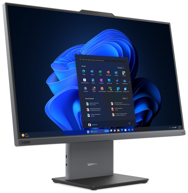 Lenovo ThinkCentre neo 50a 24 Gen 6 LNL Intel Core Ultra 5 226V 60.5 cm (23.8") 1920 x 1080 Pixeles PC todo en uno 16 GB 512 GB SSD Wi-Fi 6 (802.11ax) Gris - detalle