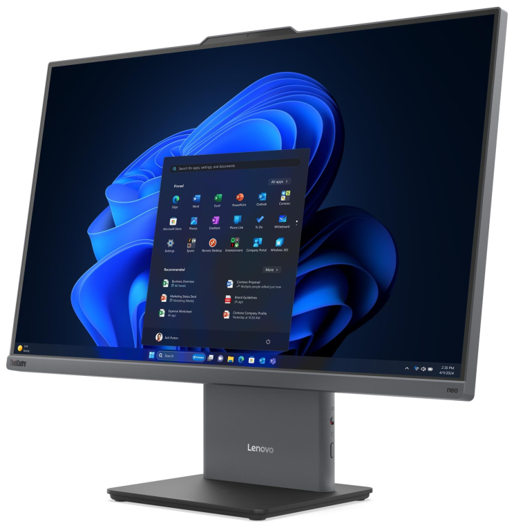 Lenovo ThinkCentre neo 50a 24 Gen 6 LNL Intel Core Ultra 5 226V 60.5 cm (23.8") 1920 x 1080 Pixeles PC todo en uno 16 GB 512 GB SSD Wi-Fi 6 (802.11ax) Gris - detalle