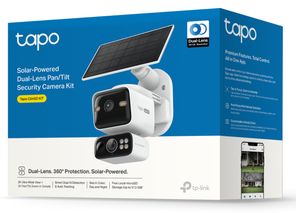 TP-Link Tapo C645D KIT Cámara de seguridad IP Exterior 2304 x 1296 Pixeles Techo/Pared/Poste - detalle