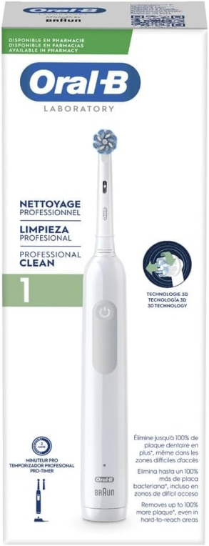 Braun Oral-B Lab Pro 1 Clean Adulto Cepillo dental oscilante Blanco - detalle