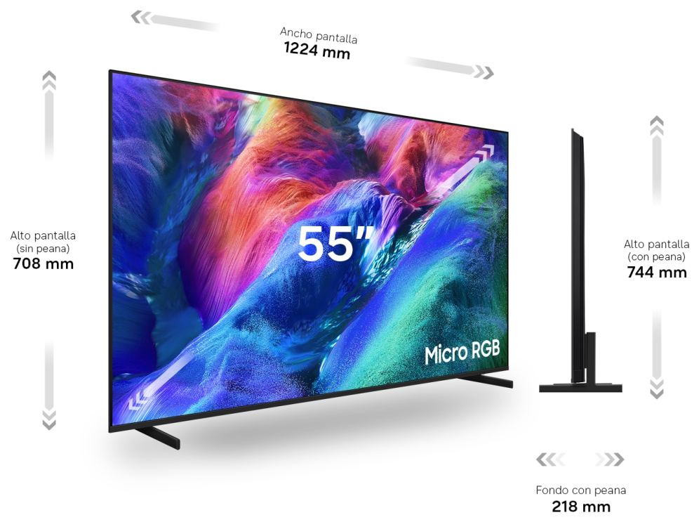 Samsung TV 55" 4K Micro RGB R85H Vision AI Smart TV (2026) - detalle
