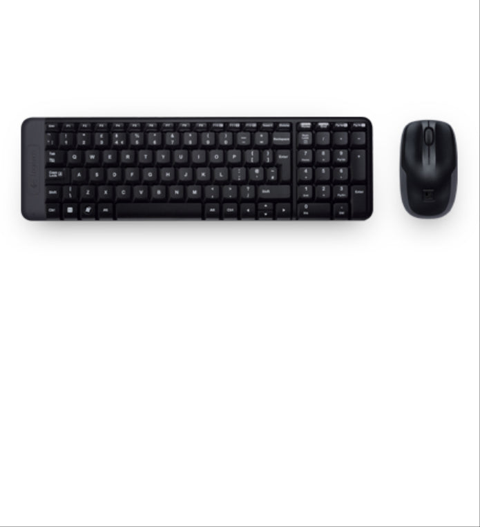 Teclado e rato Logitech Wireless Combo MK220 incluídos, USB para oficina, español e negro