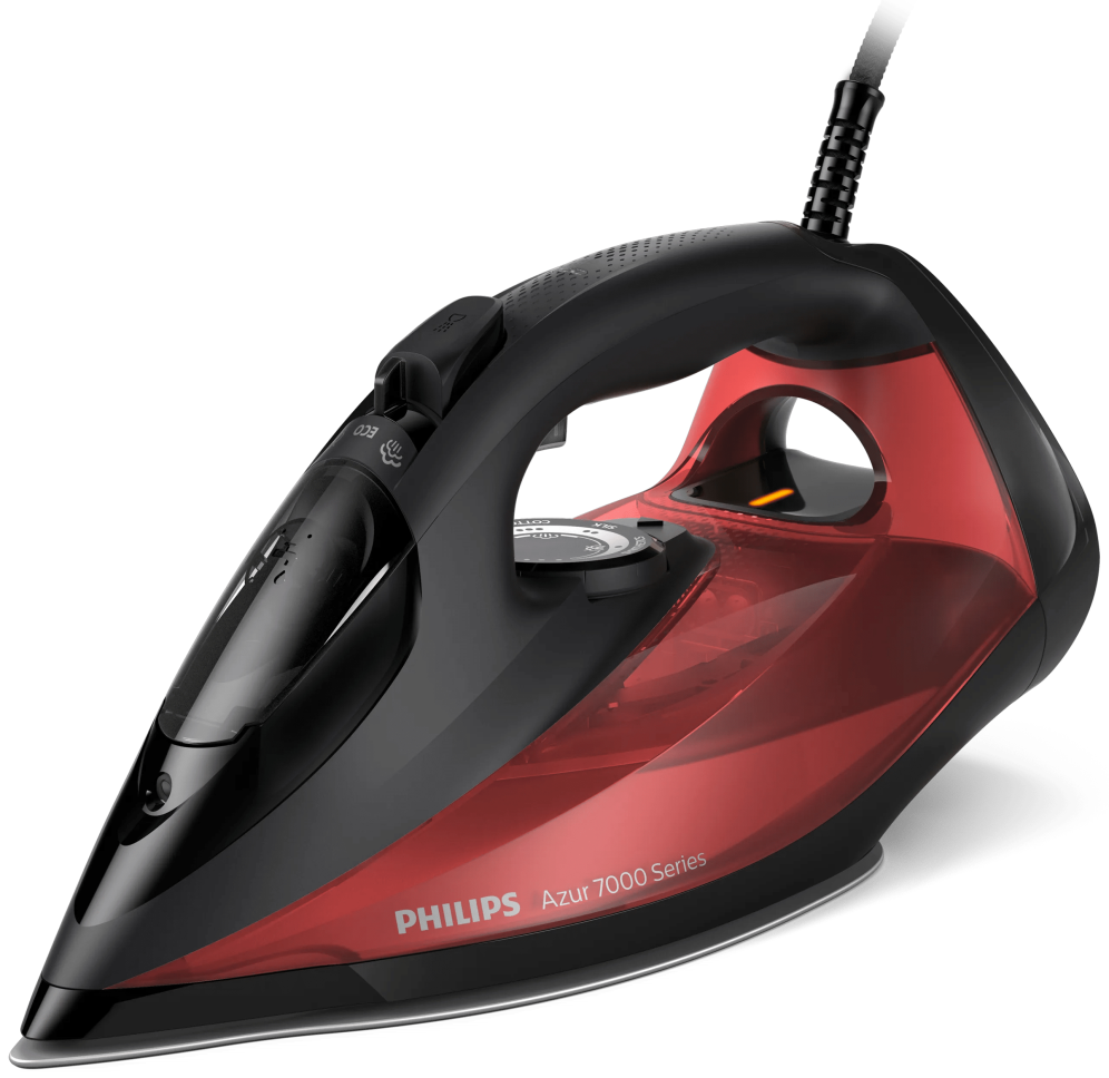 Philips 7000 series DST7022/40 Plancha de vapor HV en negro/rojo - detalle