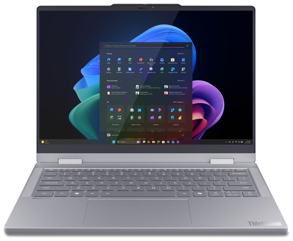 Lenovo ThinkBook 14 2-in-1 G6 IPL Copilot+ PC Intel Core Ultra 5 325 Híbrido (2-en-1) 35.6 cm (14") Pantalla táctil WUXGA 16 GB DDR5-SDRAM 512 GB SSD Wi-Fi 7 (802.11be) Windows 11 Pro Gris Español - detalle