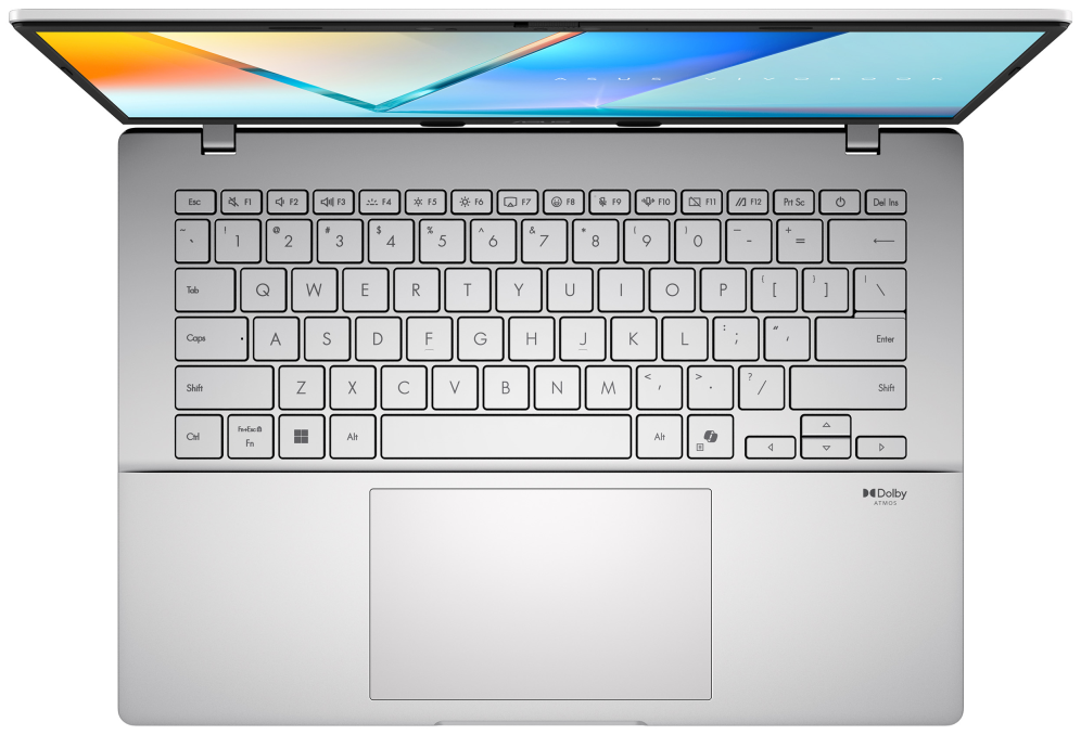 ASUS Vivobook S14 OLED M3407GA-SF010 Copilot+ PC - Ordenador Portátil 14" WUXGA (AMD Ryzen AI 7 445. 16GB RAM. 512GB SSD. Radeon 840M. Sin Sistema Operativo) Plata Fría - Teclado QWERTY español - detalle