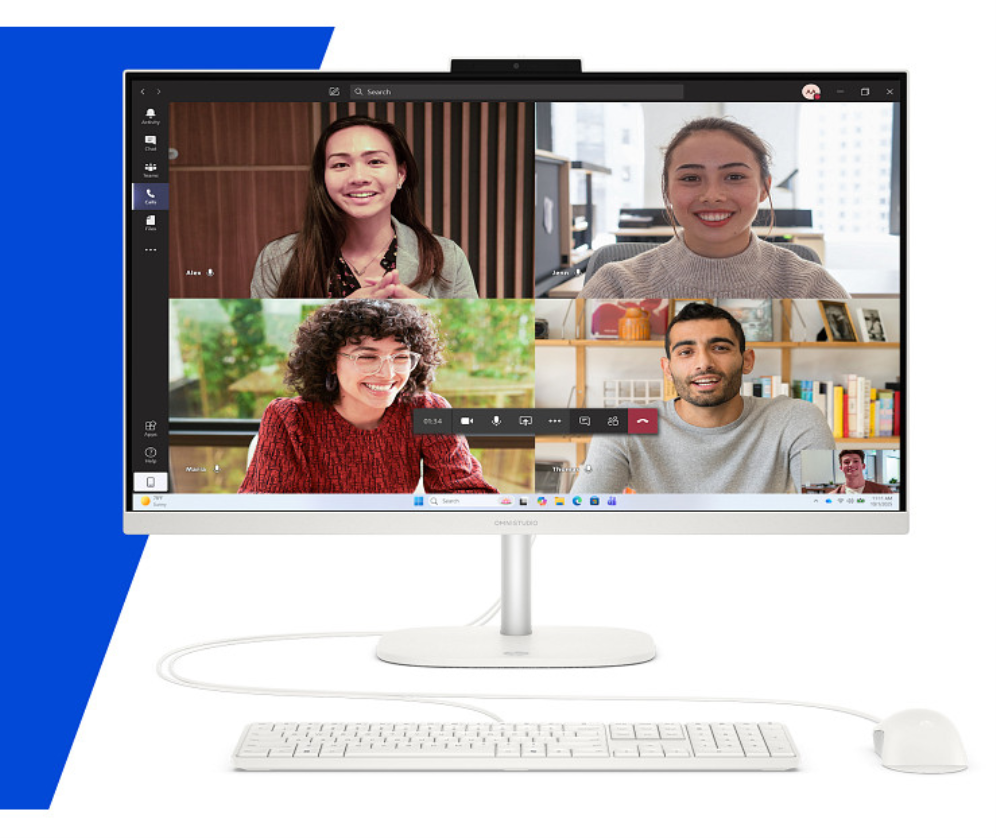 HP OmniStudio All-in-One Desktop 27-cv0012ns PC AMD Ryzen™ 5 40 68.6 cm (27") 1920 x 1080 Pixeles 16 GB LPDDR5-SDRAM 1 TB SSD FreeDOS Wi-Fi 7 (802.11be) Blanco - detalle