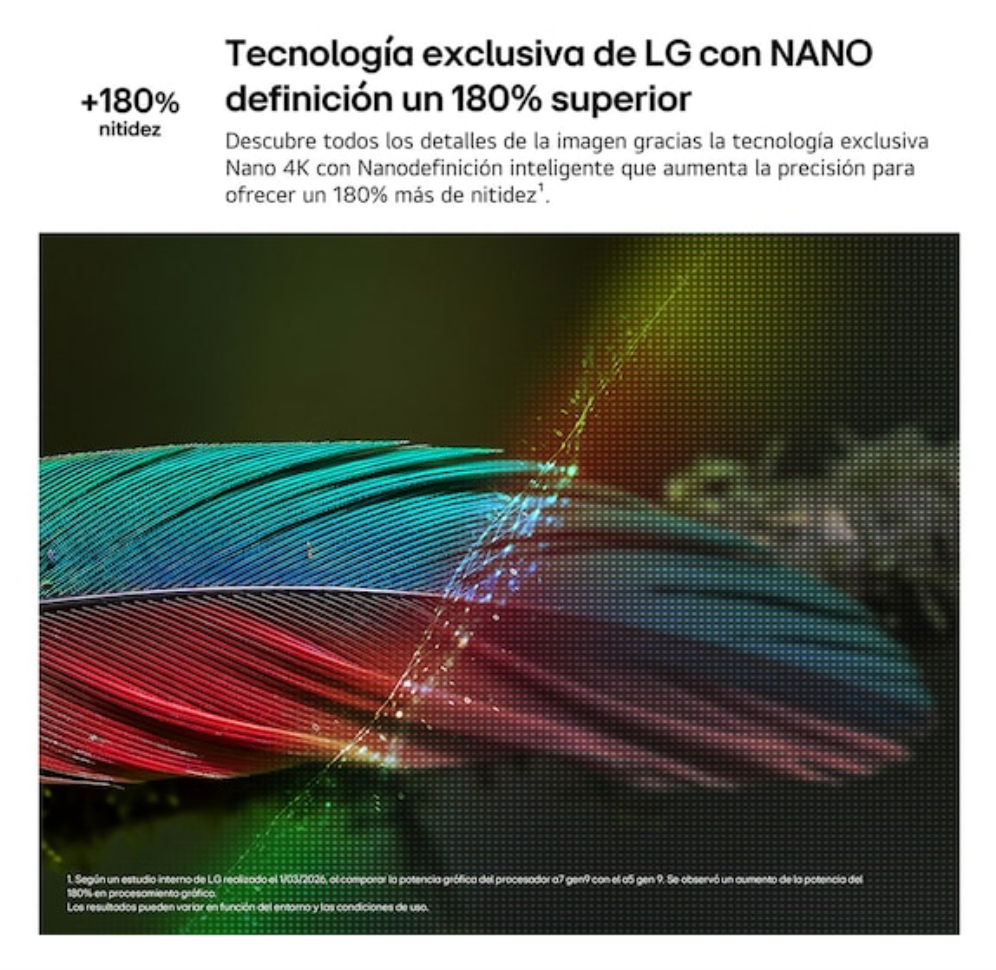 LG NANO 4K UHD AI 98NU900B6LB 2.49 m (98") 4K Ultra HD Smart TV Wifi Negro - detalle