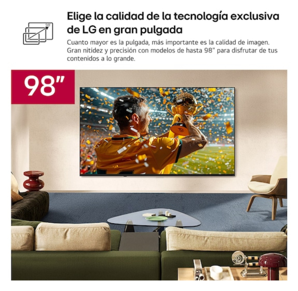LG NANO 4K UHD AI 98NU900B6LB 2.49 m (98") 4K Ultra HD Smart TV Wifi Negro - detalle