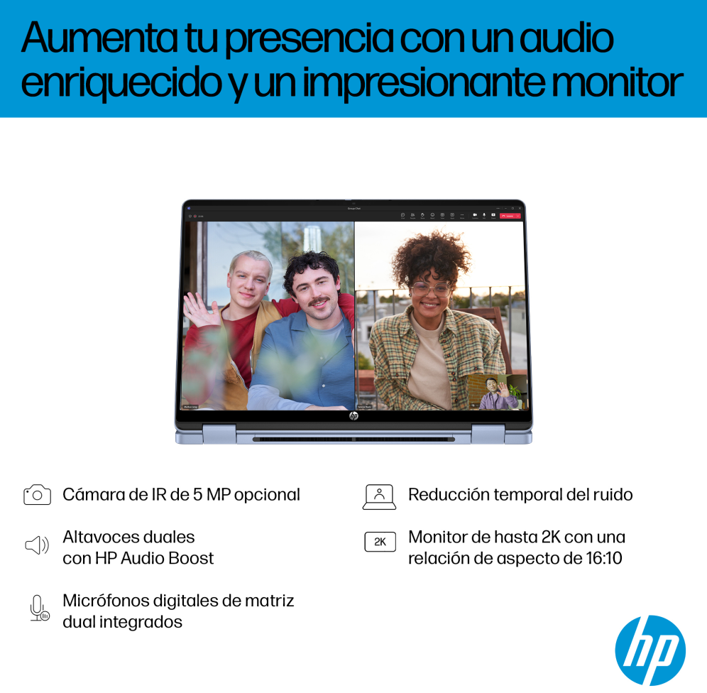 HP 14-FP0007NSX ULTRA 5 325 512GB 16GB 14.0IN WIN11 120U 35.6 cm (14") Pantalla táctil 2K LPDDR5-SDRAM SSD Wi-Fi 6 (802.11ax) Windows 11 Home Azul - detalle