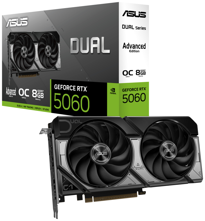 ASUS Dual -RTX5060-O8G-A NVIDIA GeForce RTX 5060 8 GB GDDR7 - detalle