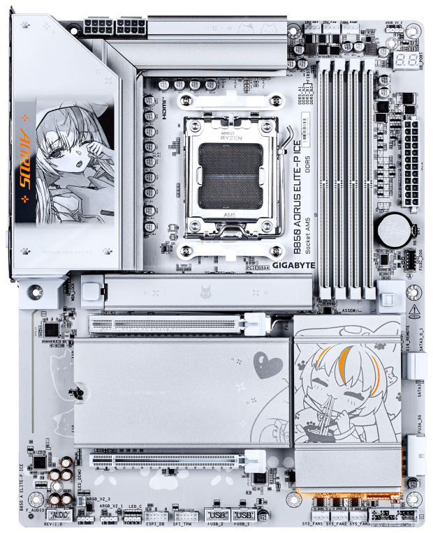 GIGABYTE B850 AORUS ELITE-P ICE Placa Base - detalle