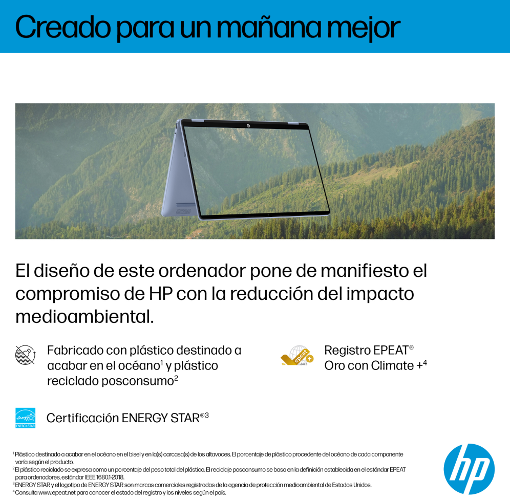 HP 14-FP0007NSX ULTRA 5 325 512GB 16GB 14.0IN WIN11 120U 35.6 cm (14") Pantalla táctil 2K LPDDR5-SDRAM SSD Wi-Fi 6 (802.11ax) Windows 11 Home Azul - detalle