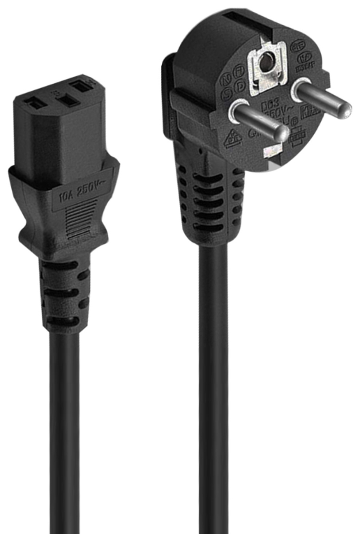 Ewent EC1920 cable de transmisión Negro 1.5 m Enchufe tipo F C13 acoplador - detalle