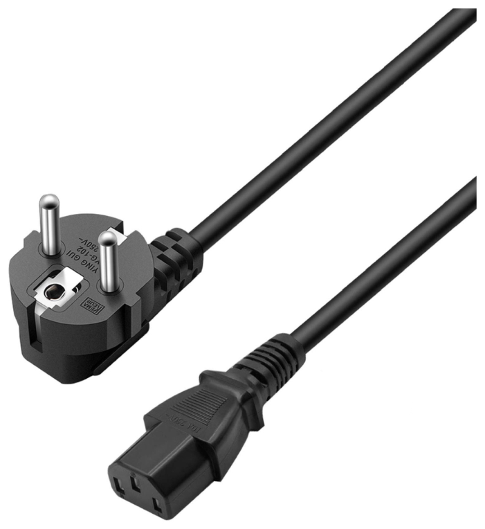 Ewent EC1920 cable de transmisión Negro 1.5 m Enchufe tipo F C13 acoplador - detalle