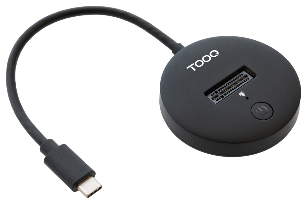 TooQ Docking Station USB-C 3.2 Gen 2x1 para SSD M.2 NVMe PICe. Negra - detalle