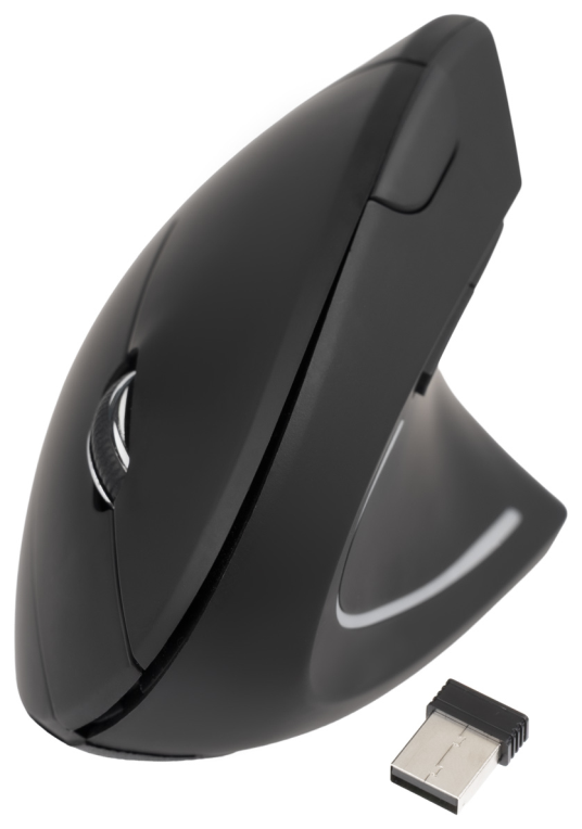 TooQ Ratón Inalámbrico Ergonómico Vertical 3200 DPI. 6 botones. Negro - detalle